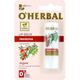 Balsam Protector pentru Buze cu Ulei de Argan O'Herbal, 4.8g cu Comanda Online