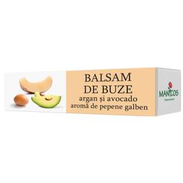 Balsam de Buze cu Argan si Avocado si Aroma de Pepene Galben Manicos, 4.8g cu Comanda Online