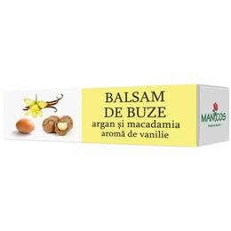 Balsam de Buze cu Argan si Macadamia si Aroma de Vanilie Manicos, 4.8g cu Comanda Online