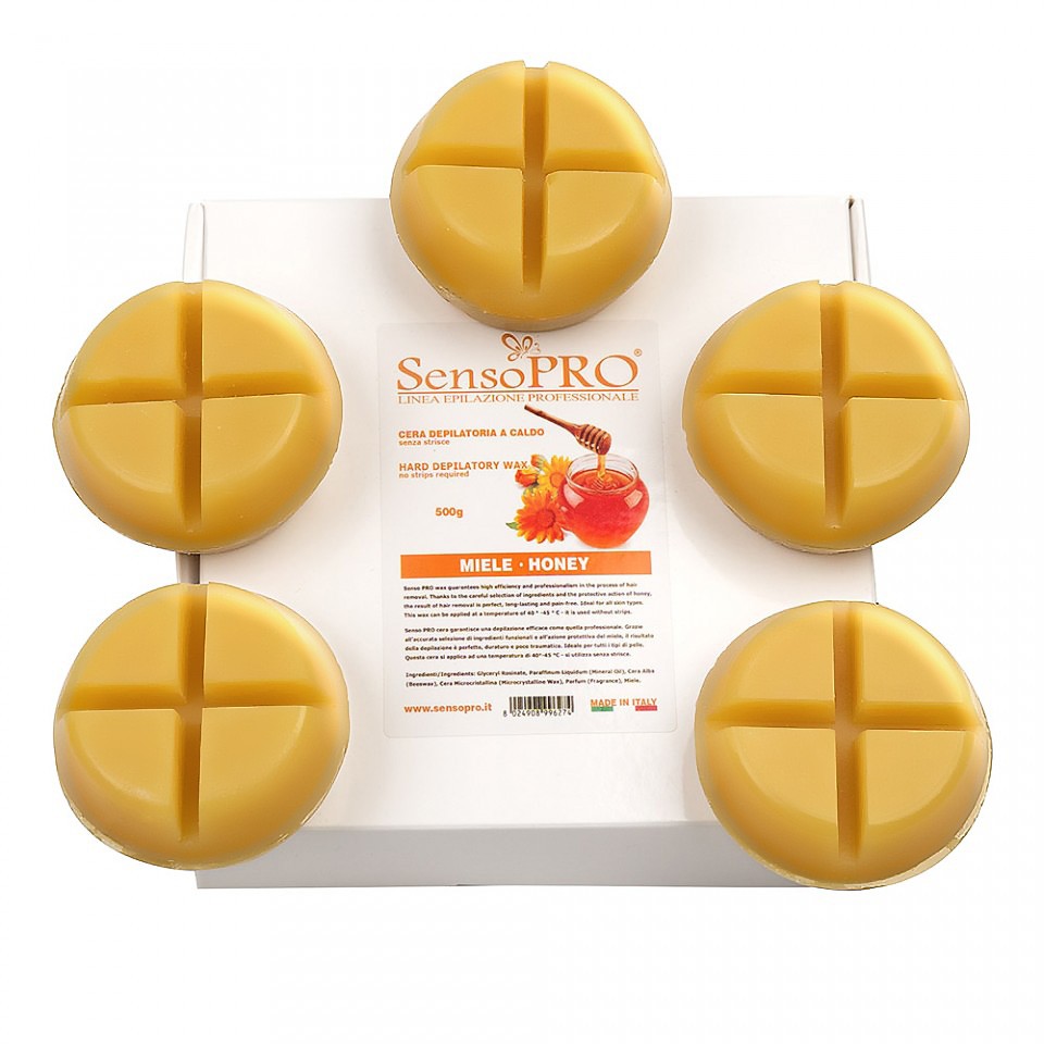 Ceara Epilat Elastica Refolosibila SensoPRO Italia Honey Hard Round Wax, 500g cu comanda online