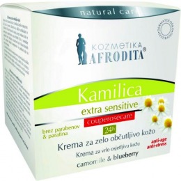 Cosmetica Afrodita – Crema Anticuperozica Camomile Extra – Sensitive 50 ml pentru ingrijirea fetei