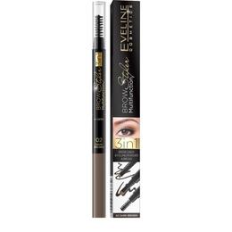 Creion multifunctional pentru sprancene Eveline Cosmetics, Brow Styler, 02 dark brown cu comanda online