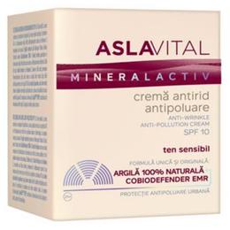 Crema Antirid Antipoluare SPF 10 – Aslavital Mineralactiv Anti-Wrinkle Anti-Pollution Cream, 50ml pentru ingrijirea fetei