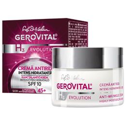 Crema Antirid Intens Hidratanta SPF 10 – Gerovital H3 Evolution Anti-Wrinkle Highly Moisturizing Cream, 50ml pentru ingrijirea fetei