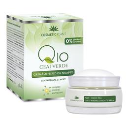 Crema Antirid de Noapte Q10 + Ceai Verde Cosmetic Plant, 50ml pentru ingrijirea fetei