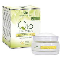 Crema Antirid de Zi Q10 + Ceai Verde Cosmetic Plant, 50ml pentru ingrijirea fetei