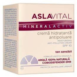 Crema Hidratanta Antipoluare SPF 10 - Aslavital Mineralactiv Moisturizing Anti-Pollution Cream