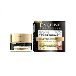 Crema concentrata de intinerire Eveline Cosmetics Royal Caviar Therapy 50+ 50ml pentru ingrijirea fetei