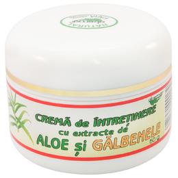 Crema de Intretinere cu Extracte de Aloe si Galbenele Abemar Med, 50g pentru ingrijirea fetei