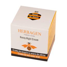 Crema de Noapte cu Miere de Albine Bio Herbagen, 50 g pentru ingrijirea fetei