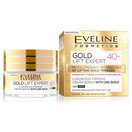 Crema luxurianta de intinerire Eveline Cosmetics Gold Lift Expert cu aur de 24K 40+ 50ml pentru ingrijirea fetei
