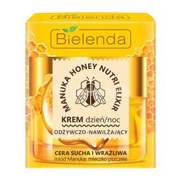 Crema nutritiva si hidratanta pentru Ten Uscat si Sensibil zi/noapte Bielenda Manuka honey nutri elixir 50ml pentru ingrijirea fetei