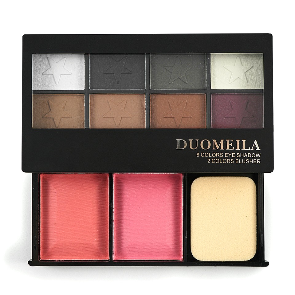 Fard de Pleoape 8 culori cu blush 2 culori DUOMEILA #03 cu comanda online