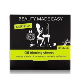 Foite matifiante cu ceai verde pentru ten Beauty Made Easy Foite 80 buc pentru ingrijirea fetei