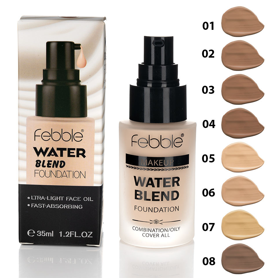 Fond de Ten Febble Water Blend Makeup, 8 nuante cu comanda online