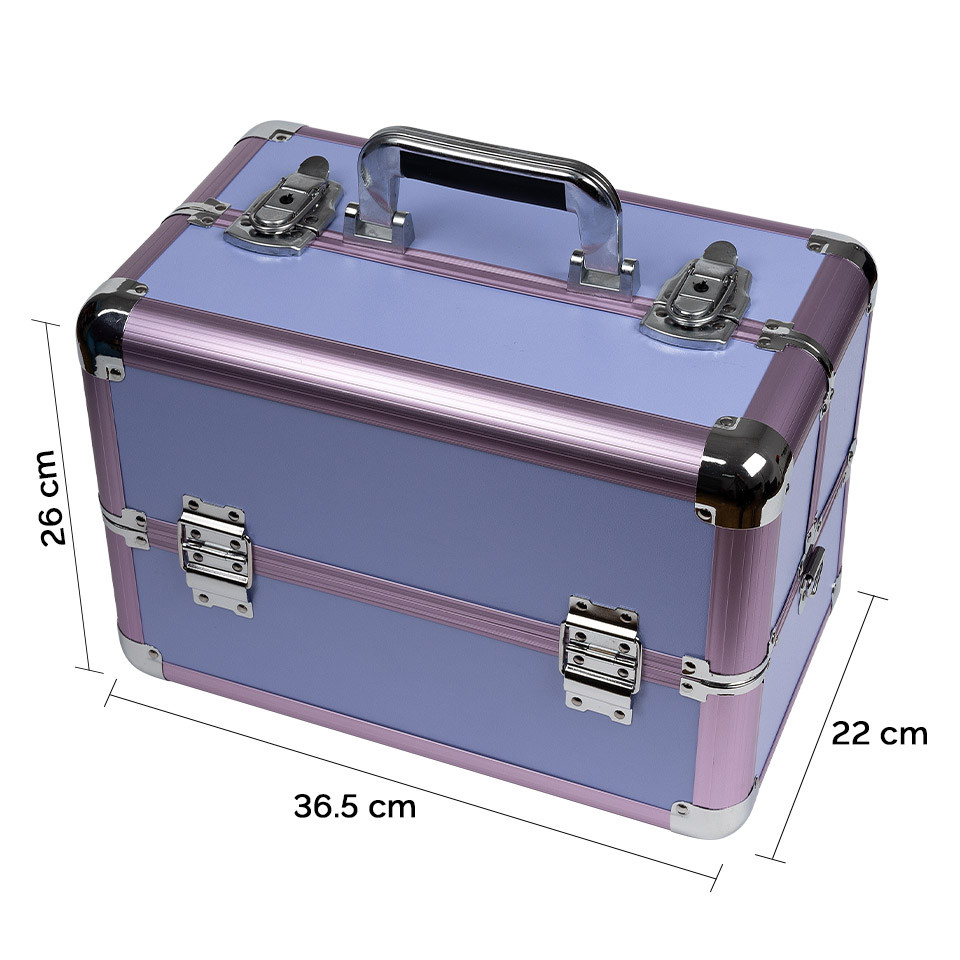 Geanta Produse Cosmetice din Aluminiu, Perfect Organizer, Purple cu comanda online