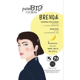Masca Crema Tratament cu Banane pentru Ten Uscat Brenda PuroBio Cosmetics, 10ml pentru ingrijirea fetei