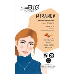 Masca Crema Tratament cu Migdale pentru Ten Gras Miranda PuroBio Cosmetics, 10ml pentru ingrijirea fetei