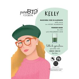 Masca Peel-Off cu Spirulina pentru Ten Uscat Kelly PuroBio Cosmetics, 13g pentru ingrijirea fetei