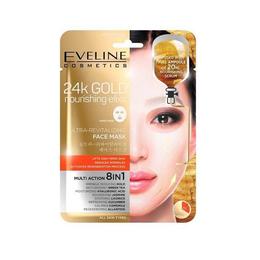 Masca de fata, Eveline Cosmetics, 24K GOLD ultra-revitalizanta 8in1, 20 ml pentru ingrijirea fetei