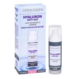 Masca de fata cu Acid Hialuronic si Carbune Hyaluron Anti-Age Gerocossen, 30 ml pentru ingrijirea fetei