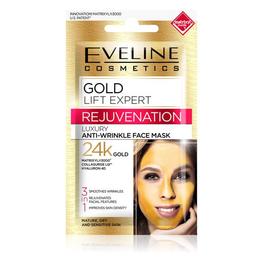 Masca luxurianta de fata Eveline Cosmetics Gold Lift Expert, 3 in 1 antirid cu aur de 24K, 7ml pentru ingrijirea fetei