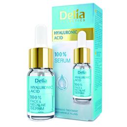 Ser cu Acid Hialuronic pentru Fata si Decolteu Delia Cosmetics, 10ml pentru ingrijirea fetei