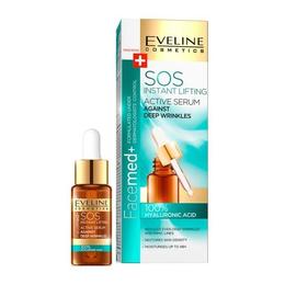 Ser pentru ridurile adanci Eveline Cosmetics, Sos Instant Lifting Active Serum, 100% Hyaluronic Acid, 18 ml pentru ingrijirea fetei