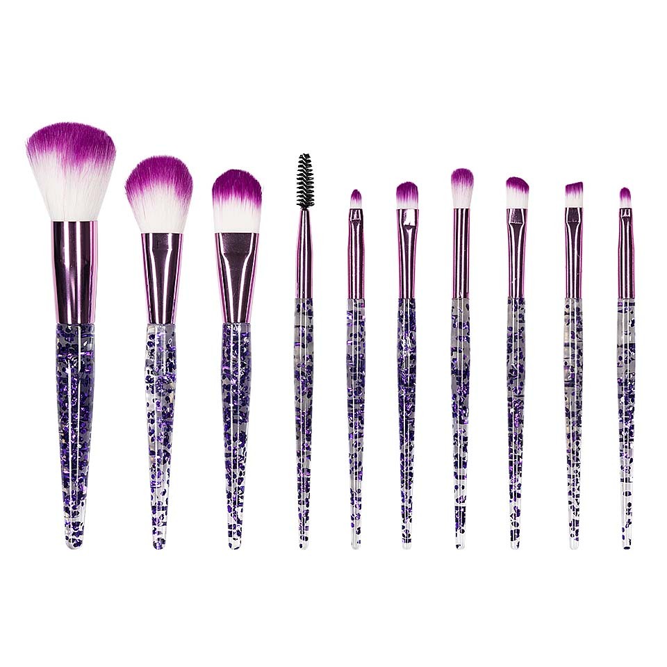 Set 10 pensule machiaj Dare to Glow - Purple cu comanda online