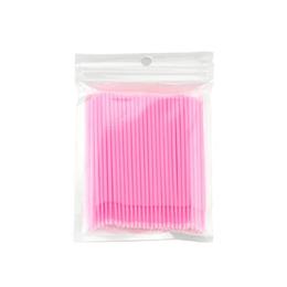 Set 100 Micro Brush, microaplicatoare extensii gene, roz cu Comanda Online