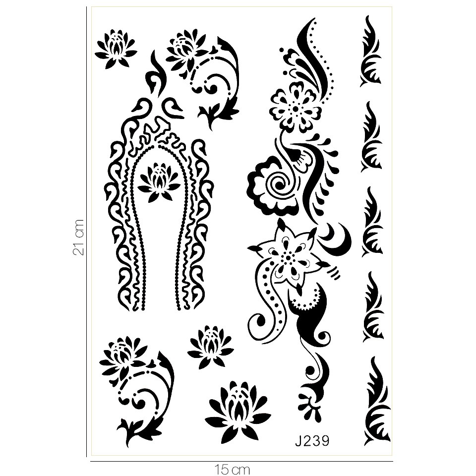 Tatuaj Temporar LUXORISE Henna Temptation Flower Crown J239 cu comanda online