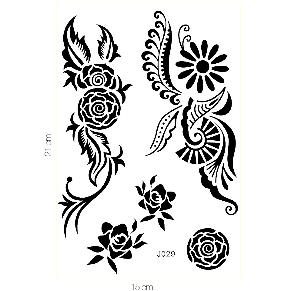 Tatuaj Temporar LUXORISE Henna Temptation Tribal Rose J029 cu comanda online
