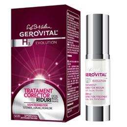 Tratament Corector Riduri (ochi, buze, frunte) – Gerovital H3 Evolution Wrinkle Correction Treatment (eyes, lips, forehead), 15ml pentru ingrijirea fetei